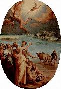 Maso da San Friano Der Sturz des Ikarus, Oval oil painting artist